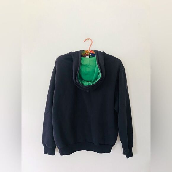 Puma | men’s navy and green zip up hoodie | medium - Picture 5 of 6
